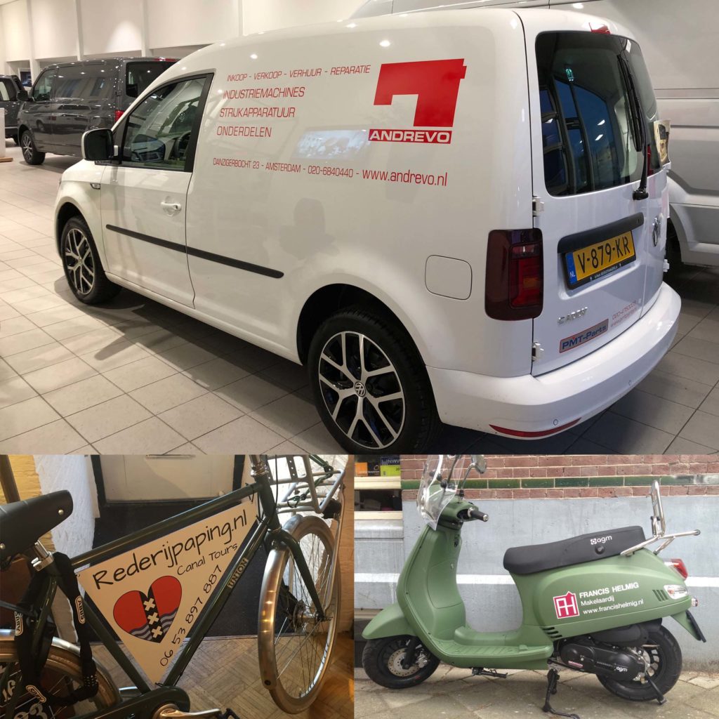 Belettering van auto, scooter, fiets en overige voertuigen voertuigbeletteringen
